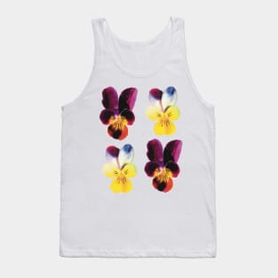 Johnny Jump-Up Flowers Yellow and Purple Tank Top